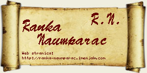 Ranka Naumparac vizit kartica
